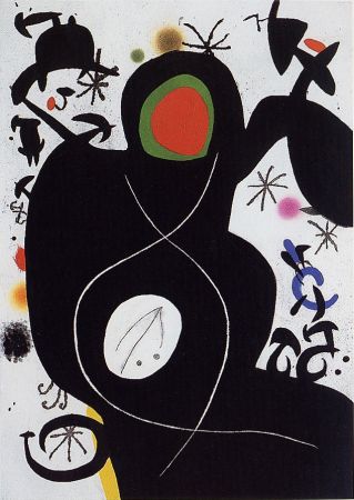 Etching Miró -  L'Aveugle parmi les oiseaux