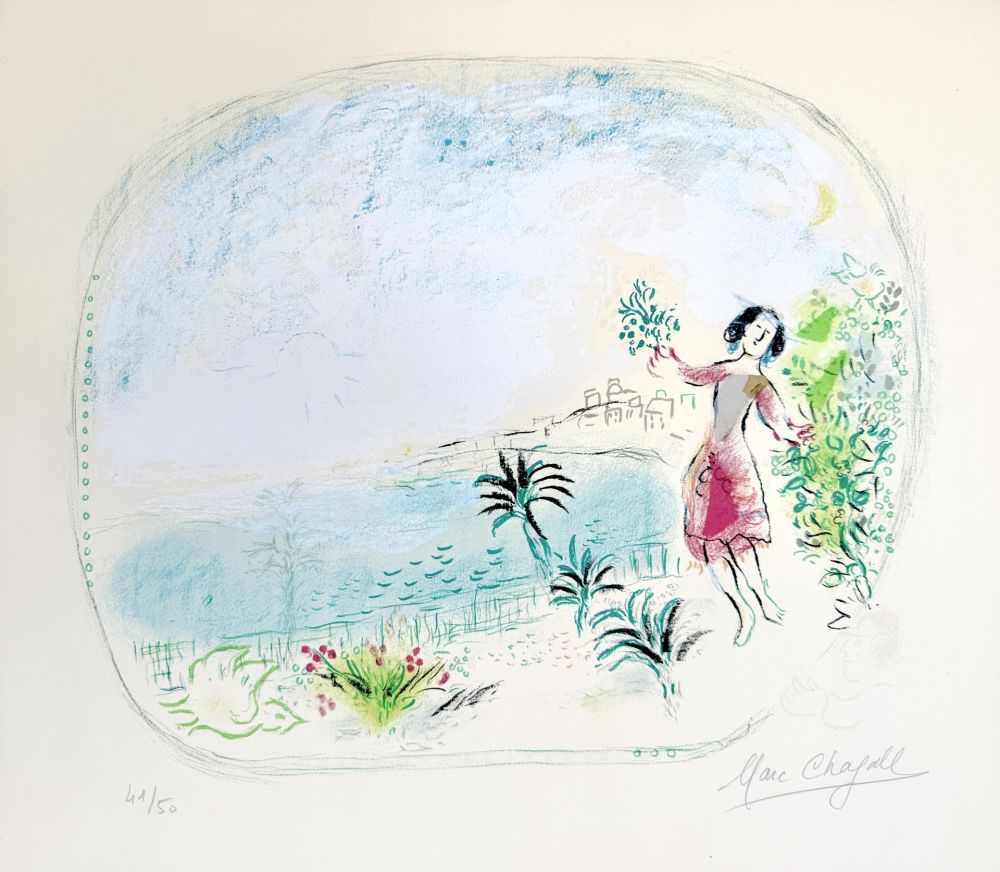 Lithograph Chagall - Le Baie des Anges