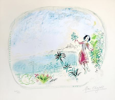 Lithograph Chagall - Le Baie des Anges
