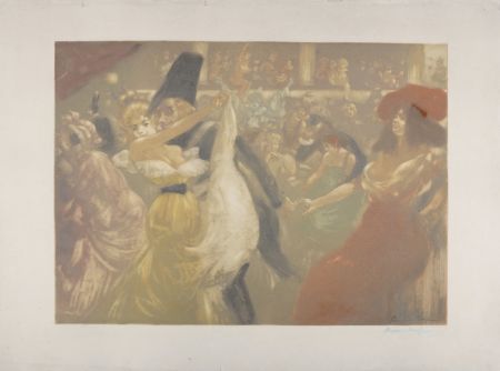 Etching And Aquatint Ranft - Le bal, c. 1900