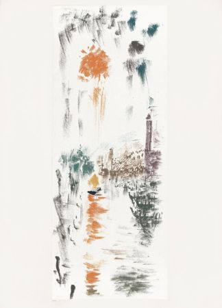 Lithograph Masson - Le Bassin de St Marc (Voyage à Venise)