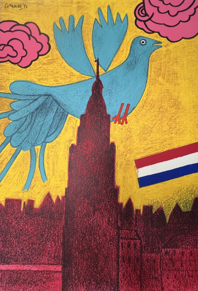 Lithograph Corneille - Le Beffroi d'Amsterdam, 1993