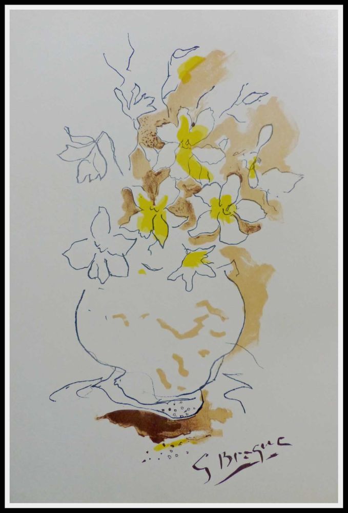 Lithograph Braque (After) - LE BOUQUET