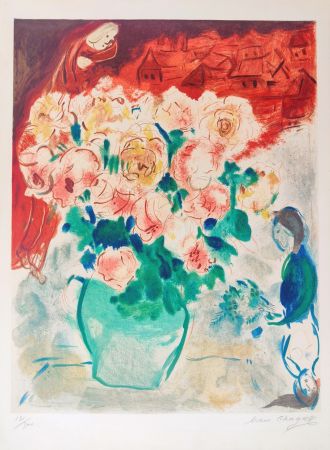 Lithograph Chagall - Le Bouquet 