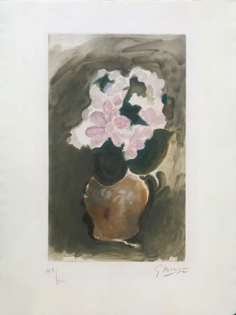 Aquatint Braque - Le Bouquet rose 