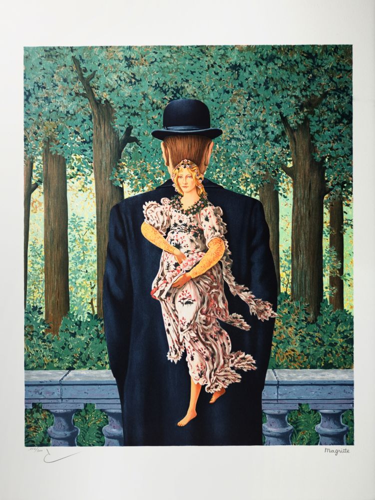 Lithograph Magritte - Le Bouquet tout Fait (The Ready-Made Bouquet)