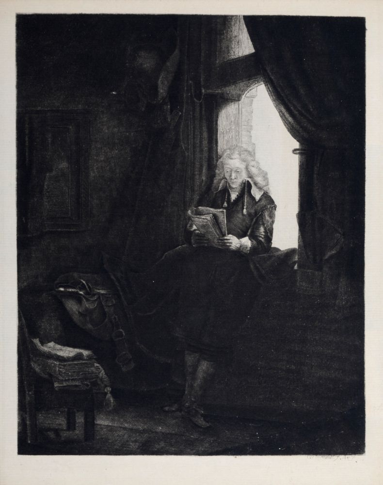 Rotogravure Rembrandt - Le Bourgmestre Six, circa 1870.