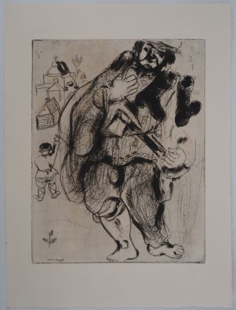 Etching Chagall - Le bucheron aux pieds nus (Stéphane Bouchon, Charpentier)