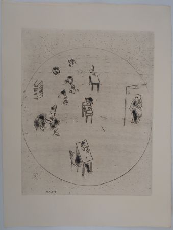 Etching Chagall - Le bureau des contrats