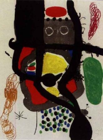 Etching And Aquatint Miró - Le Caissier