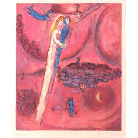 Lithograph Chagall - Le Cantique des Cantiques