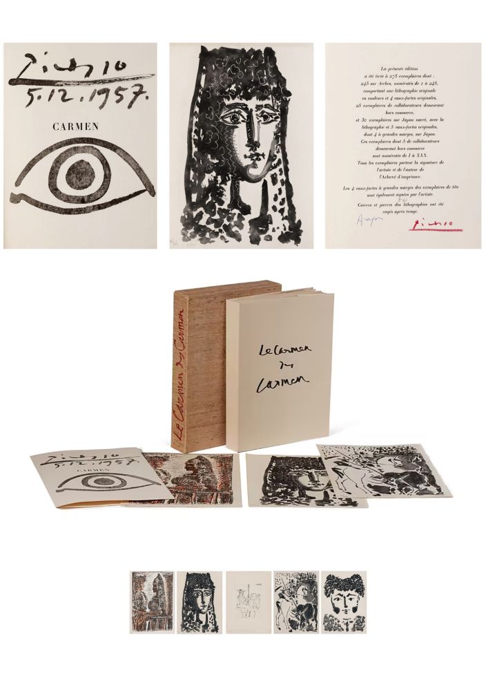 Illustrated Book Picasso - LE CARMEN DES CARMEN : 3 aquatintes, 1 pointe-sèche et 1 lithographie originales (1954)