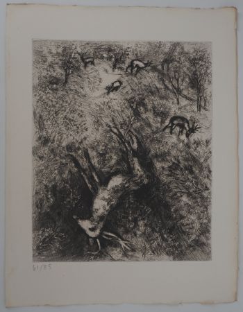 Etching Chagall - Le cerf malade