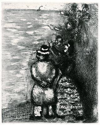 Engraving Chagall - Le Chameau et les Batons flottants