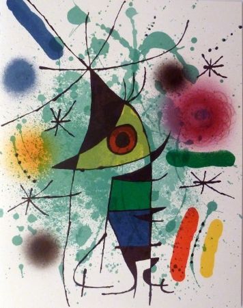 Lithograph Miró - Le Chanteur