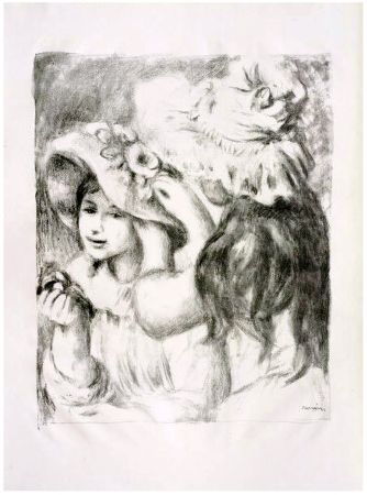 Lithograph Renoir - LE CHAPEAU ÉPINGLÉ (1898). 2e planche.