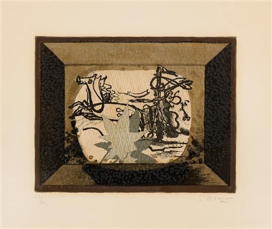 Lithograph Braque - Le Char (The Chariot III)