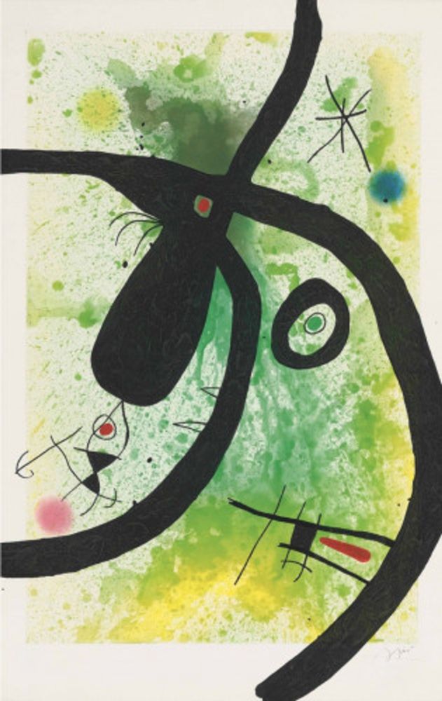 Etching And Aquatint Miró - Le Chasseur de Pieuvres