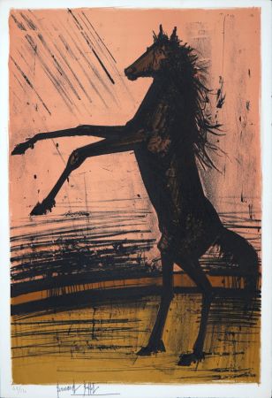 Lithograph Buffet - Le Cheval, 1968 - Hand-signed!