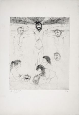 Etching Goerg - Le Christ, c. 1960s-1970s - Hand-signed!