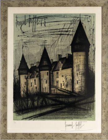 Lithograph Buffet - Le château de Culan