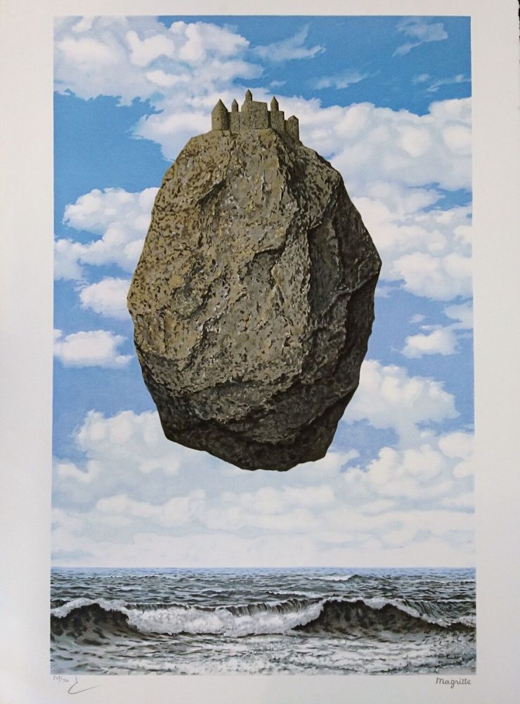 Lithograph Magritte - Le Château des Pyrénées