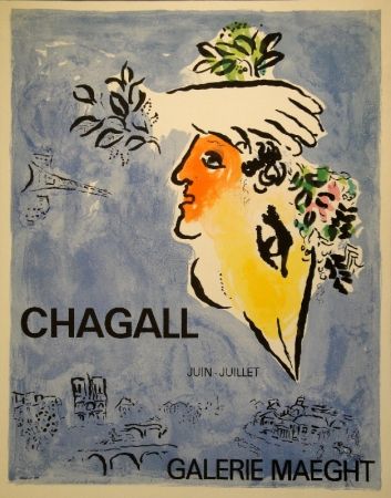 Lithograph Chagall - Le Ciel Bleu / Blauer Himmel