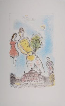 Lithograph Chagall - Le Ciel de l'Opera