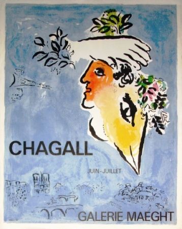 Poster Chagall - Le cielbleu