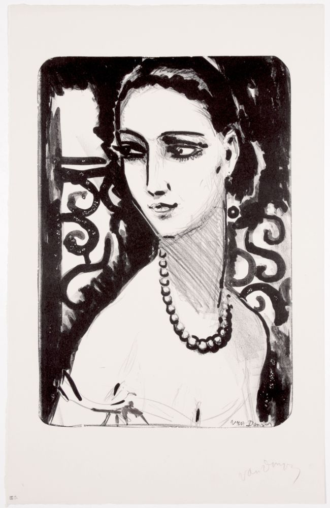 Lithograph Van Dongen - Le Collier de Perles