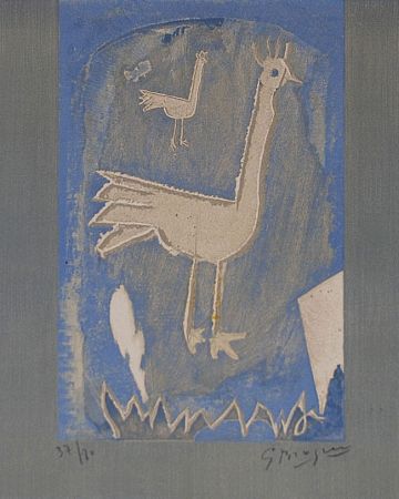 Lithograph Braque - Le coq