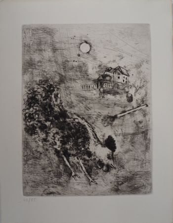 Etching Chagall - Le coq et la perle