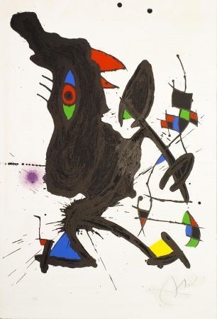 Lithograph Miró - Le Corbeau Vizir