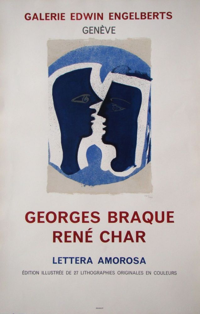 Lithograph Braque - Le Couple - Lettera Amorosa