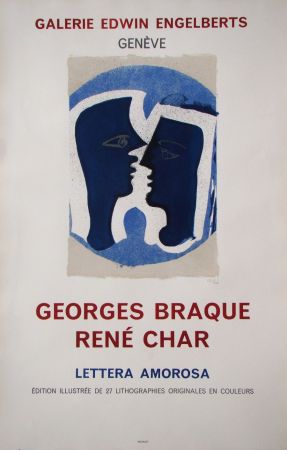 Lithograph Braque - Le Couple - Lettera Amorosa