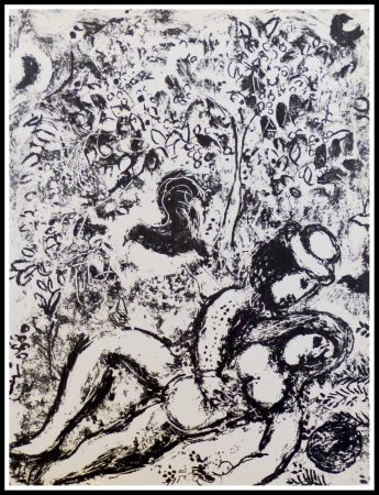 Lithograph Chagall - LE COUPLE A L'ARBRE