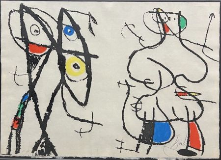 Etching And Aquatint Miró - Le Courtisan Grotesque VI