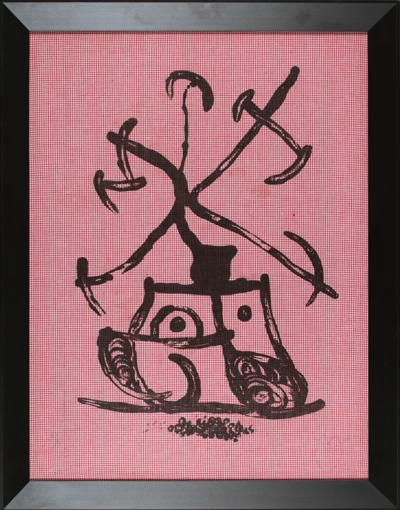 Lithograph Miró - Le dame aux damiers