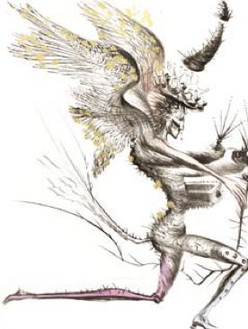 Etching Dali - Le Demon Aile (Winged Demon)