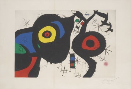 Etching And Aquatint Miró - Le Deux amis