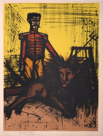 Lithograph Buffet - Le Dompteur et le Lion, 1968 - Hand-signed & numbered
