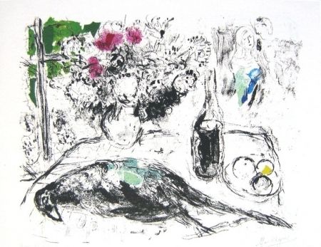 Lithograph Chagall - Le faisan