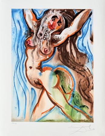 Lithograph Dali - Le femme cheval