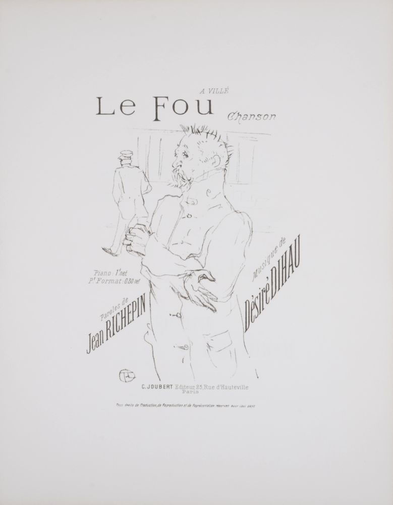 Lithograph Toulouse-Lautrec - Le Fou, 1895