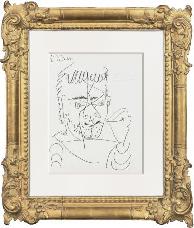 Lithograph Picasso - Le Fumeur, Hommage à Henry-Daniel Kahnweiler