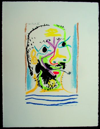 Screenprint Picasso - Le Gout du Bonheur 16, Fumeur II