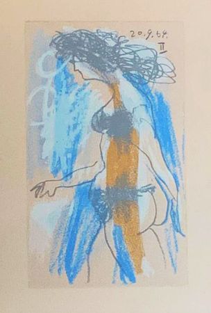 Lithograph Picasso (After) - Le Goût du Bonheur - Nu féminin debout (1964)
