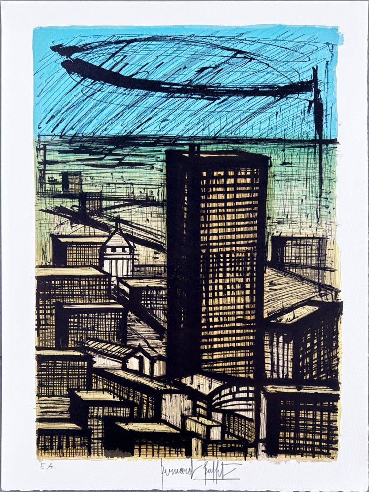 Lithograph Buffet - Le grand bâtiment à Tokyo