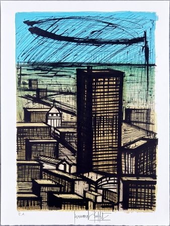 Lithograph Buffet - Le grand bâtiment à Tokyo