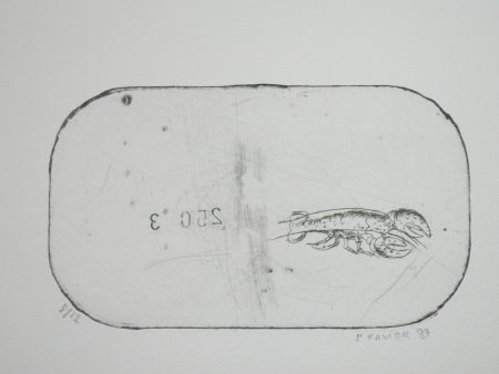Engraving Favier - Le homard (série des mousselines)